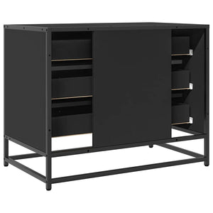 Armoire à tiroirs noir 70x41x56 cm bois d'ingénierie