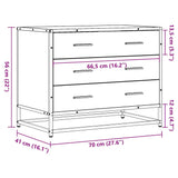 Commode chêne sonoma 70x41x56 cm bois d'ingénierie