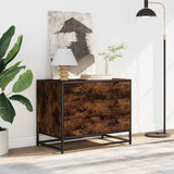 Commode chêne fumé 70x41x56 cm bois d'ingénierie