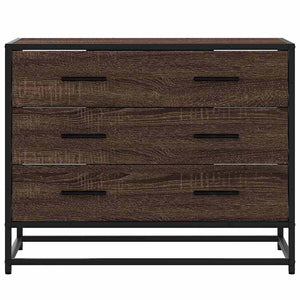 Commode chêne marron 70x41x56 cm bois d'ingénierie