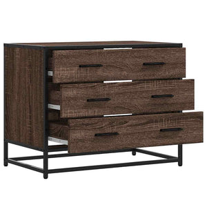 Commode chêne marron 70x41x56 cm bois d'ingénierie