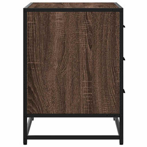Commode chêne marron 70x41x56 cm bois d'ingénierie