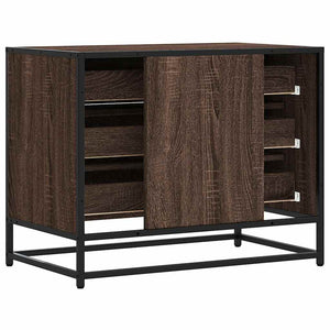 Commode chêne marron 70x41x56 cm bois d'ingénierie