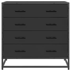 Commode noir 70x41x70 cm bois d'ingénierie