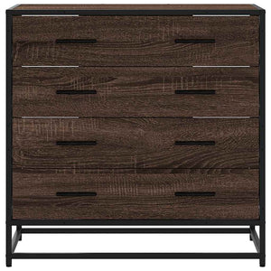Commode chêne marron 70x41x70 cm bois d'ingénierie