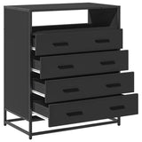 Commode noir 70x41x83,5 cm bois d'ingénierie