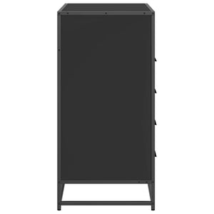 Commode noir 70x41x83,5 cm bois d'ingénierie