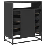 Commode noir 70x41x83,5 cm bois d'ingénierie