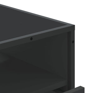 Commode noir 70x41x83,5 cm bois d'ingénierie