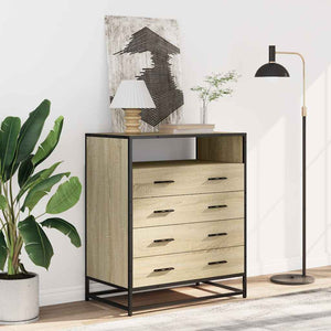 Commode chêne sonoma 70x41x83,5 cm bois d'ingénierie