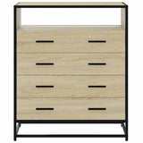 Commode chêne sonoma 70x41x83,5 cm bois d'ingénierie
