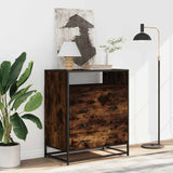 Commode chêne fumé 70x41x83,5 cm bois d'ingénierie