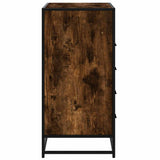 Commode chêne fumé 70x41x83,5 cm bois d'ingénierie