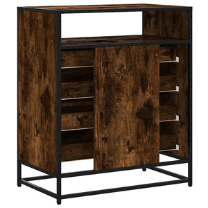Commode chêne fumé 70x41x83,5 cm bois d'ingénierie
