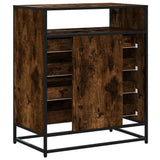 Commode chêne fumé 70x41x83,5 cm bois d'ingénierie
