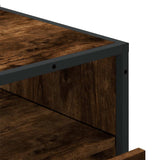 Commode chêne fumé 70x41x83,5 cm bois d'ingénierie