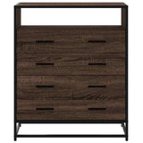 Commode chêne marron 70x41x83,5 cm bois d'ingénierie