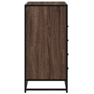 Commode chêne marron 70x41x83,5 cm bois d'ingénierie