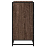 Commode chêne marron 70x41x83,5 cm bois d'ingénierie