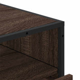 Commode chêne marron 70x41x83,5 cm bois d'ingénierie