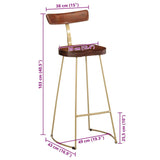 Tabourets de bar lot de 2 49x43x103 cm bois de manguier massif
