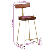 Tabourets de bar lot de 2 49x43x88 cm bois de manguier massif