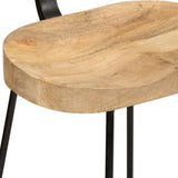 Tabourets de bar lot de 2 49x43x88 cm bois de manguier massif