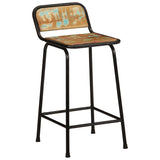 Tabourets de bar lot de 2 46x35,5x80cm bois massif récupération