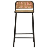 Tabourets de bar lot de 4 46x35,5x80cm bois massif récupération