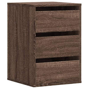 Commode d'angle chêne marron 40x41x58 cm bois d'ingénierie