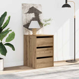 Commode d'angle chêne artisanal 40x41x58 cm bois d'ingénierie