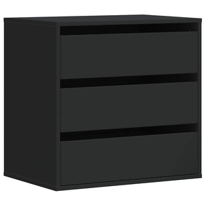Commode d'angle noir 60x41x58 cm bois d'ingénierie