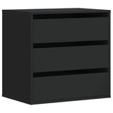 Commode d'angle noir 60x41x58 cm bois d'ingénierie