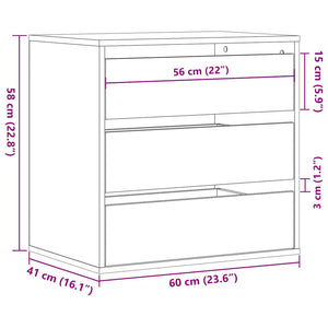Commode d'angle noir 60x41x58 cm bois d'ingénierie