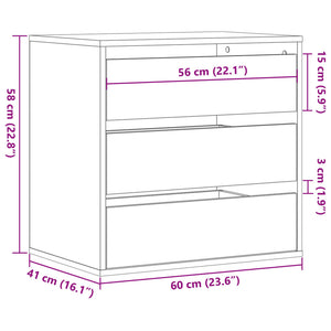 Commode d'angle vieux bois 60x41x58 cm bois d'ingénierie