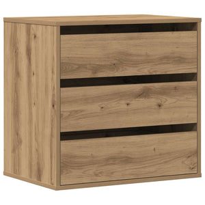 Commode d'angle chêne artisanal 60x41x58 cm bois d'ingénierie