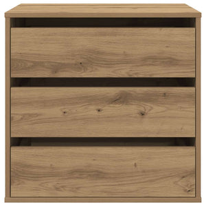 Commode d'angle chêne artisanal 60x41x58 cm bois d'ingénierie