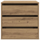 Commode d'angle chêne artisanal 60x41x58 cm bois d'ingénierie