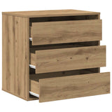 Commode d'angle chêne artisanal 60x41x58 cm bois d'ingénierie