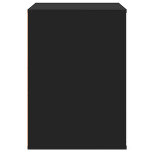 Commode d'angle noir 80x41x58 cm bois d'ingénierie
