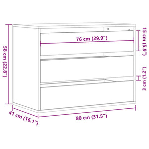 Commode d'angle noir 80x41x58 cm bois d'ingénierie