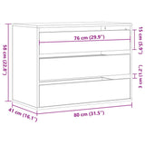 Commode d'angle noir 80x41x58 cm bois d'ingénierie