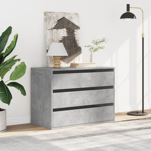 Commode d'angle gris béton 80x41x58 cm bois d'ingénierie