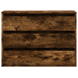 Commode d'angle chêne fumé 80x41x58 cm bois d'ingénierie