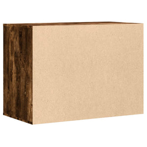 Commode d'angle chêne fumé 80x41x58 cm bois d'ingénierie