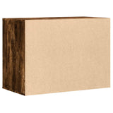 Commode d'angle chêne fumé 80x41x58 cm bois d'ingénierie