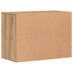 Commode d'angle chêne artisanal 80x41x58 cm bois d'ingénierie