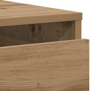 Commode d'angle chêne artisanal 80x41x58 cm bois d'ingénierie