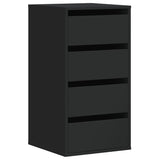 Commode d'angle noir 40x41x76 cm bois d'ingénierie