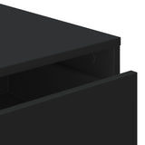 Commode d'angle noir 40x41x76 cm bois d'ingénierie